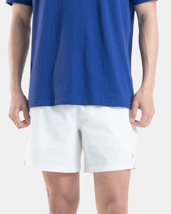 Men's UA Schematic Logo Short Sleeve in Blue image number 2