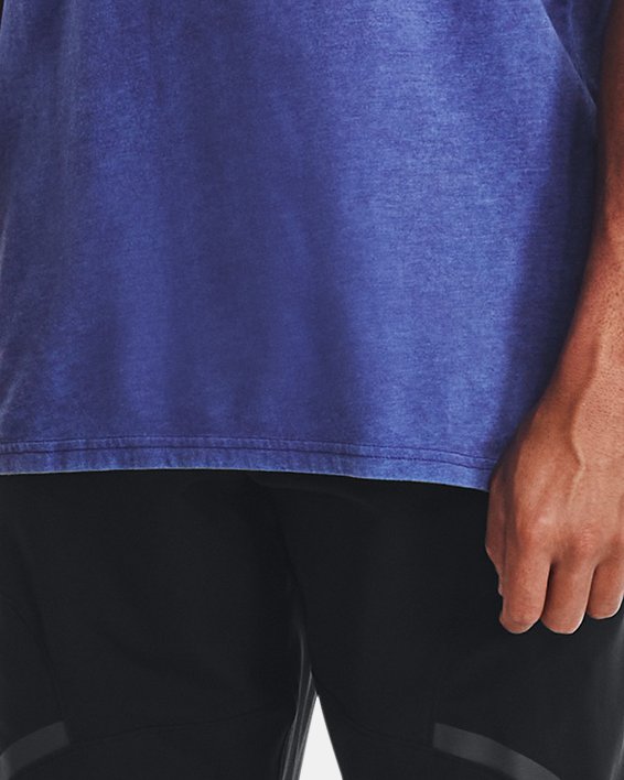 Men's UA Wash Tonal Sportstyle Short Sleeve, Blue, pdpMainDesktop image number 2
