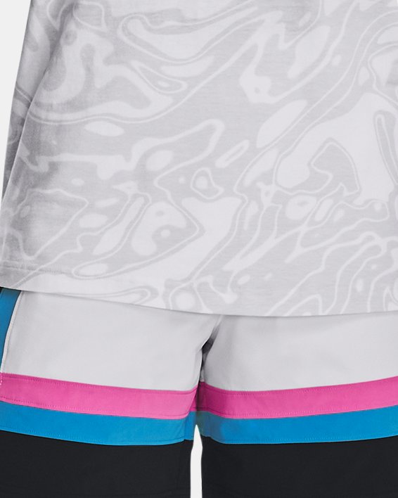 Men's UA Baseline Woven Shorts, White, pdpMainDesktop image number 2