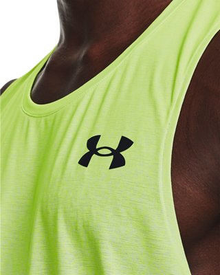 Men's UA RUSH&trade; Run Singlet, Green, pdpMainDesktop image number 3