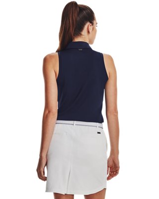 Polo sin mangas UA Playoff para mujer, Blue, pdpMainDesktop image number 1