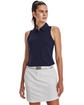 Polo sin mangas UA Playoff para mujer, Blue, pdpMainDesktop image number 0