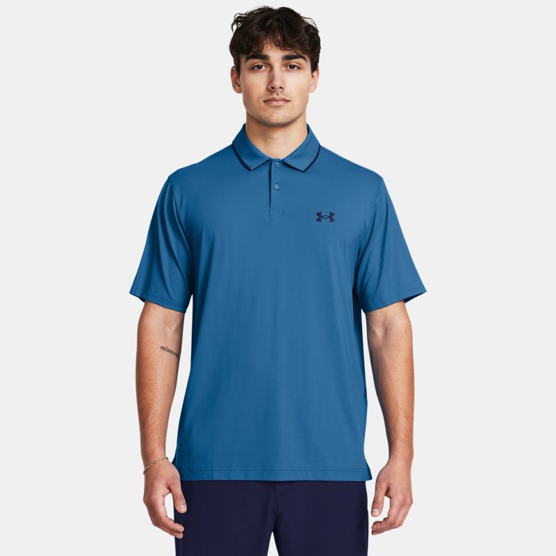 Men's Under Armour Iso-Chill Polo Photon Blue / Midnight Navy S
