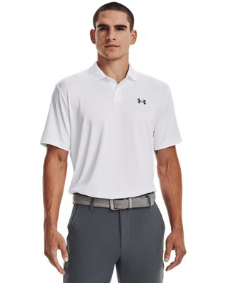 under armour white golf polo