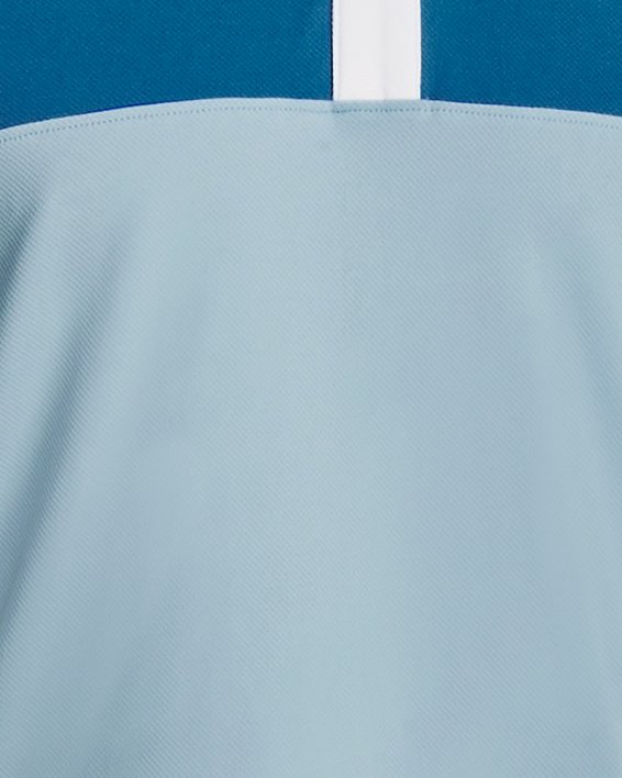 เสื้อโปโล UA Performance 3.0 Colorblock สำหรับผู้ชาย in Blue image number 0
