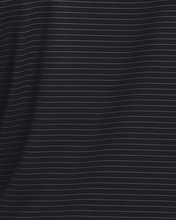 男士UA Performance 3.0 Stripe Polo衫 in Black image number 1