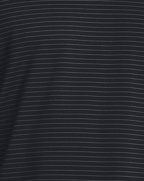 男士UA Performance 3.0 Stripe Polo衫 in Black image number 0