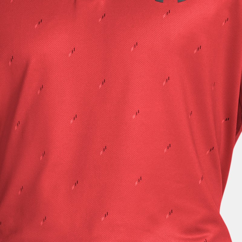 Men's  Under Armour  Matchplay Printed Polo Red Solstice / Castlerock L