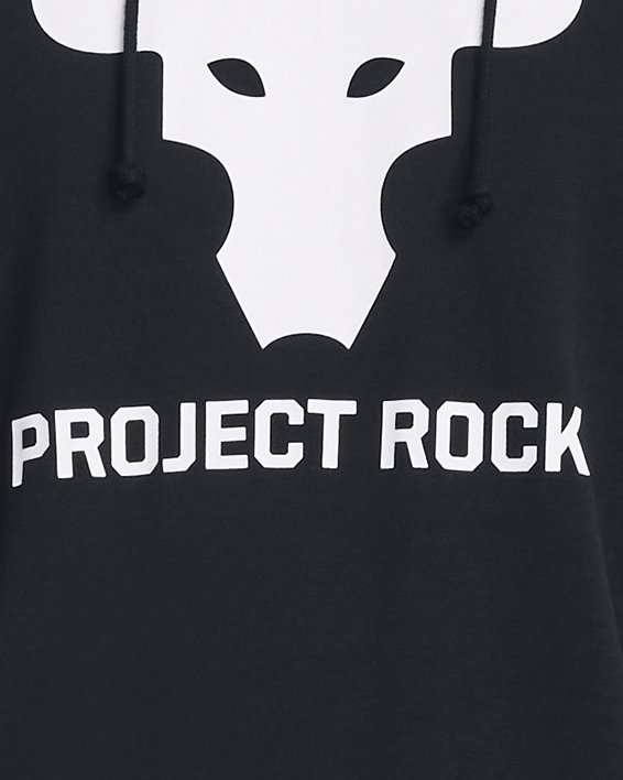 Men's Project Rock Terry Short Sleeve Hoodie, Black, pdpMainDesktop image number 0