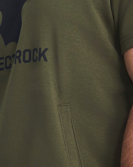 Men's Project Rock Terry Short Sleeve Hoodie in Green image number 0