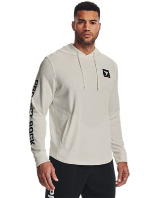 Under Armour Men's Project Rock Terry Hoodie Ivory / Black S | shirts