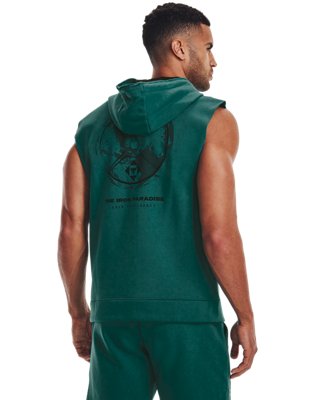Men's Project Rock Heavyweight Terry Sleeveless Full-Zip Hoodie | Under  Armour TH