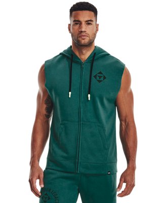 Men's Project Rock Heavyweight Terry Sleeveless Full-Zip Hoodie | Under  Armour