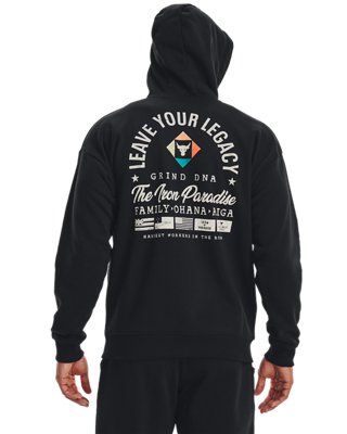 Sudadera Project Rock Heavyweight Terry Full-Zip para Hombre, Black, pdpMainDesktop image number 1