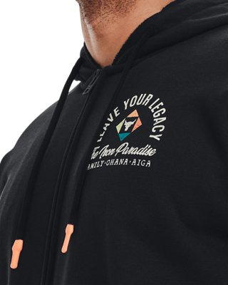 Sudadera Project Rock Heavyweight Terry Full-Zip para Hombre, Black, pdpMainDesktop image number 3