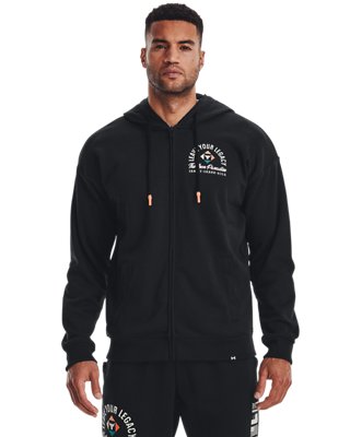 Sudadera Project Rock Heavyweight Terry Full-Zip para Hombre, Black, pdpMainDesktop image number 0