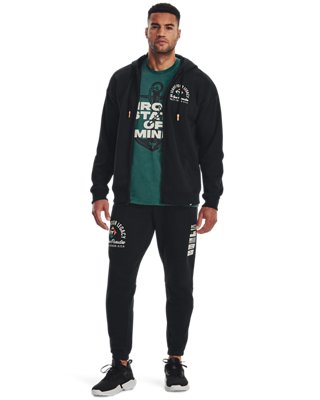 Sudadera Project Rock Heavyweight Terry Full-Zip para Hombre, Black, pdpMainDesktop image number 2