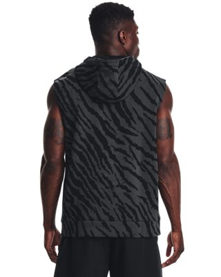 Under Armour Men's Project Rock Rival Fleece Sleeveless Printed Full-Zip. 2