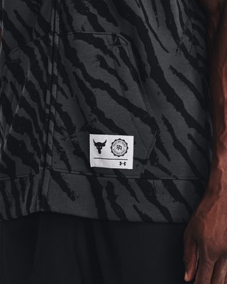 Under Armour Men's Project Rock Rival Fleece Sleeveless Printed Full-Zip. 4