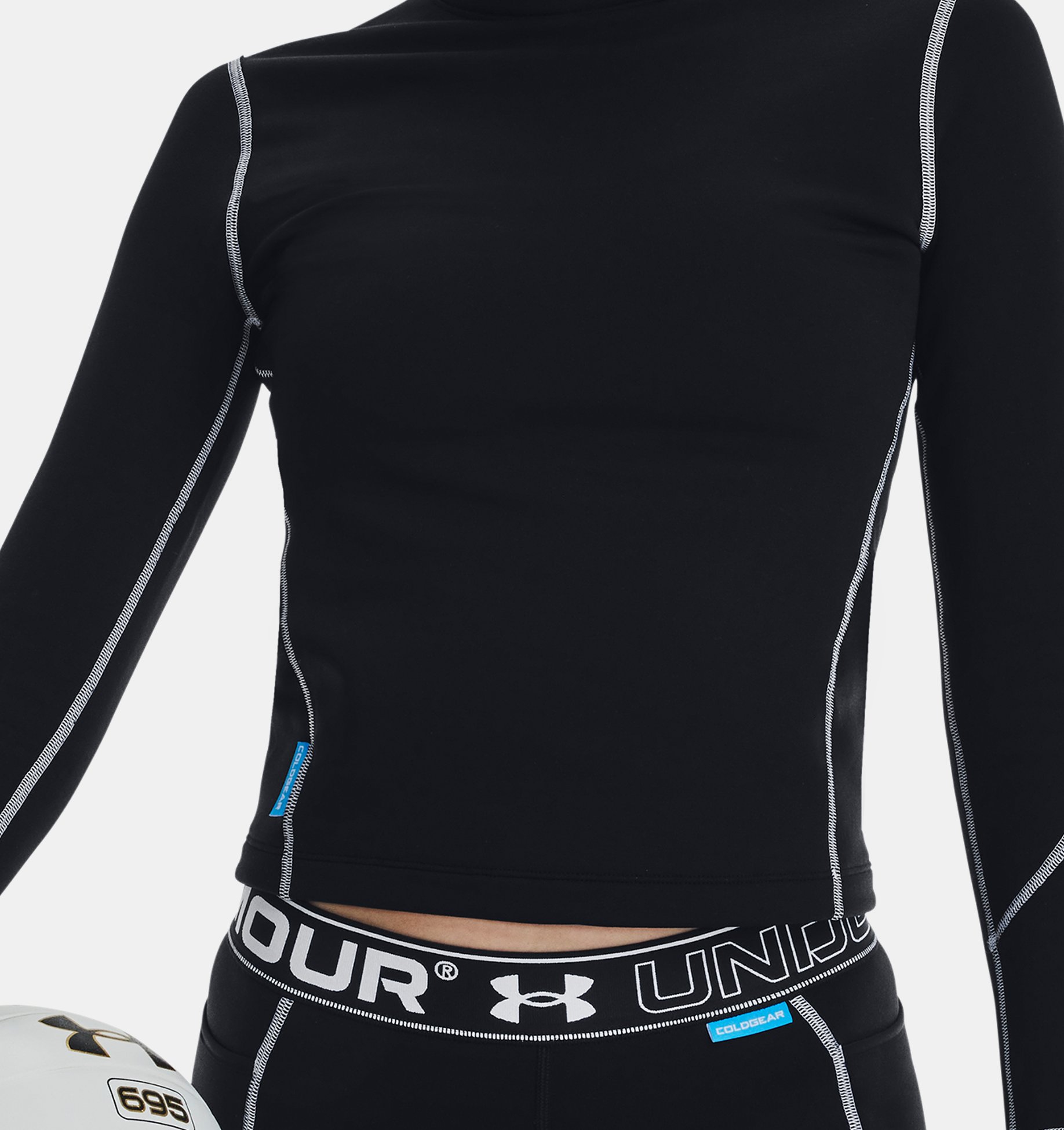 Under Armour Womens Cold Gear Compression LS Mock Neck Royal Size