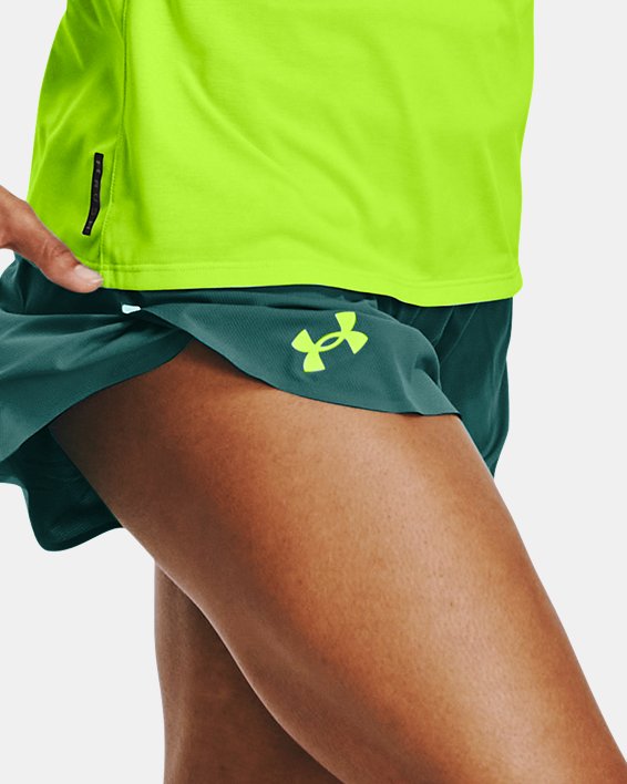 Women's UA Lighter Than Air Shorts in Green image number 3
