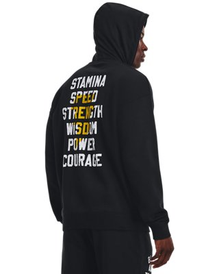 Men's Project Rock Rival Fleece Black Adam Full-Zip | Under