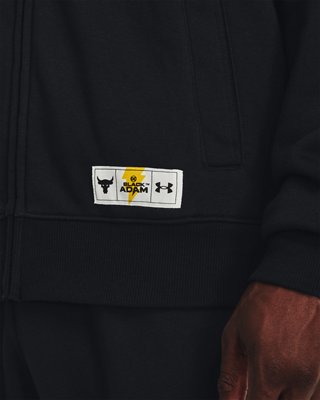 Men's Project Rock Rival Fleece Black Adam Full-Zip | Under Armour SG
