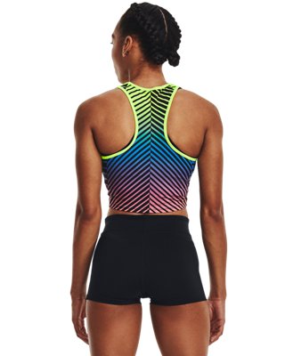 Women's UA Run Crop Top, Green, pdpMainDesktop image number 1