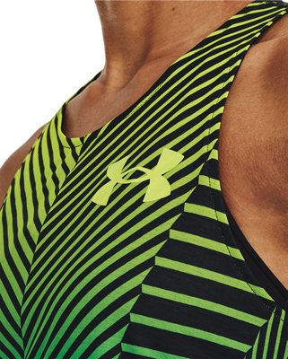 Women's UA Run Distance Singlet, Green, pdpMainDesktop image number 3