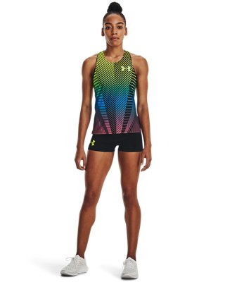 Women's UA Run Distance Singlet, Green, pdpMainDesktop image number 2