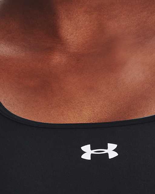 Women Sport Bra Gym Vest Compression Padded Phone Pocket Running Workout  Top, black-S 