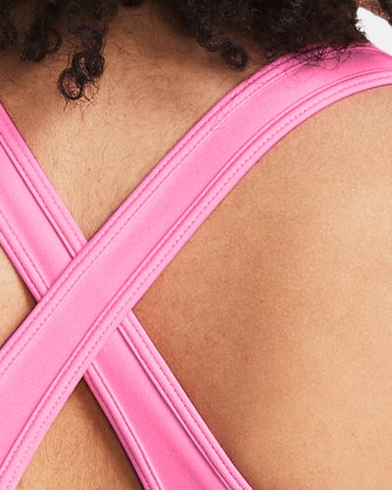 สปอร์ตบรา UA Seamless Crossback สำหรับผู้หญิง in Pink image number 5