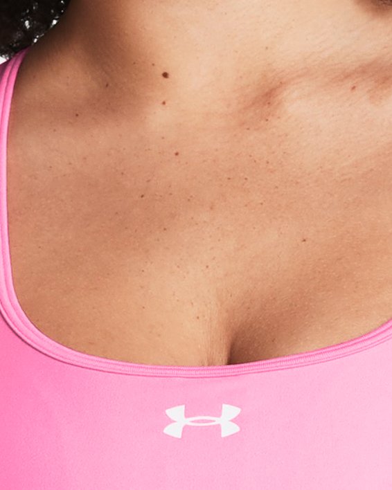 สปอร์ตบรา UA Seamless Crossback สำหรับผู้หญิง in Pink image number 2