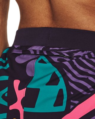 Shorts UA Run In Peace para mujer, Purple, pdpMainDesktop image number 3