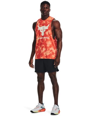 Player sin mangas estampada Project Rock Brahma para hombre, Orange, pdpMainDesktop image number 2