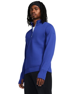 Playera UA IntelliKnit Run &frac12; Zip para hombre, Blue, pdpMainDesktop image number 0