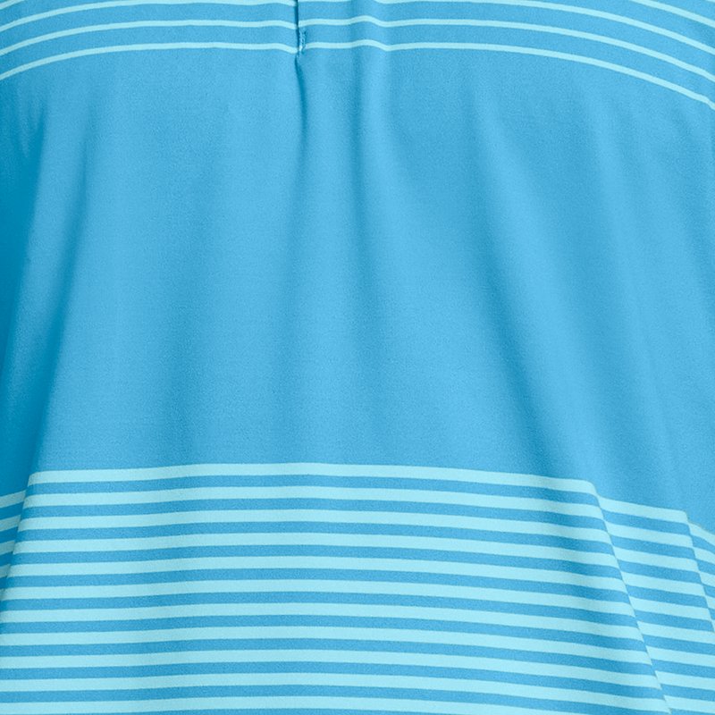 Polo Under Armour Playoff 3.0 Stripe pour homme Capri / Sky Bleu / Capri L