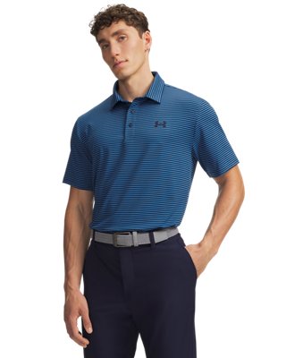 Under Armour Playoff 3.0 Stripe Men's Polo Midnight Navy / Aegean Blue / White XS