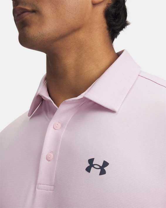 Under Armour Playoff 3.0 Stripe Golf Polo Shirt - Prime Pink/Navy Under Armour Playoff 3.0 Stripe Golf Polo Shirt - Prime Pink/Navy