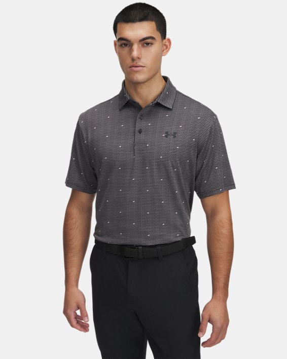 Under Armour Playoff 3.0 Printed Golf Polo Shirt - Ether Blue/White Under Armour Playoff 3.0 Printed Golf Polo Shirt - Ether Blue/White