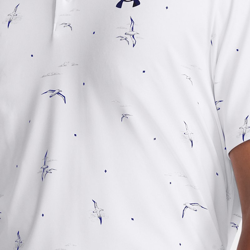 Men's  Under Armour  Playoff 3.0 Printed Polo White / Midnight Navy S