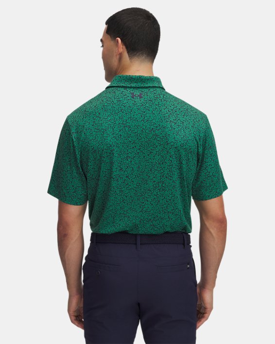 Under Armour Playoff 3.0 Printed Golf Polo Shirt - Stream/White/Black Under Armour Playoff 3.0 Printed Golf Polo Shirt - Stream/White/Black