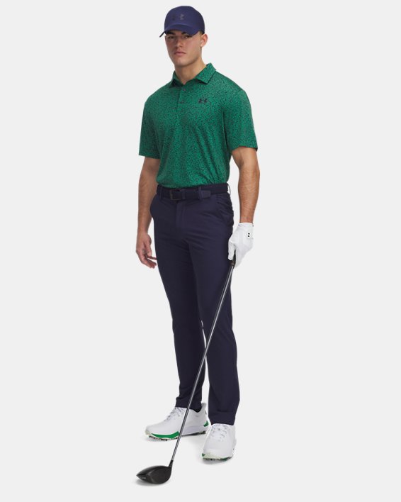 Under Armour Playoff 3.0 Printed Golf Polo Shirt - Stream/White/Black Under Armour Playoff 3.0 Printed Golf Polo Shirt - Stream/White/Black