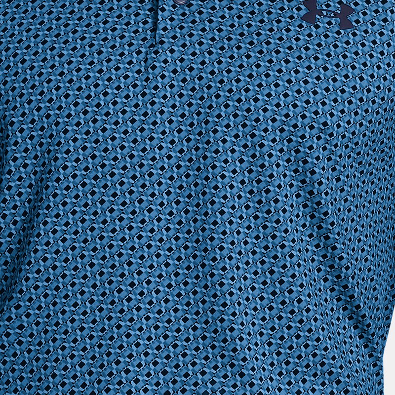 Men's Under Armour Playoff 3.0 Printed Polo Photon Blue / Midnight Navy L