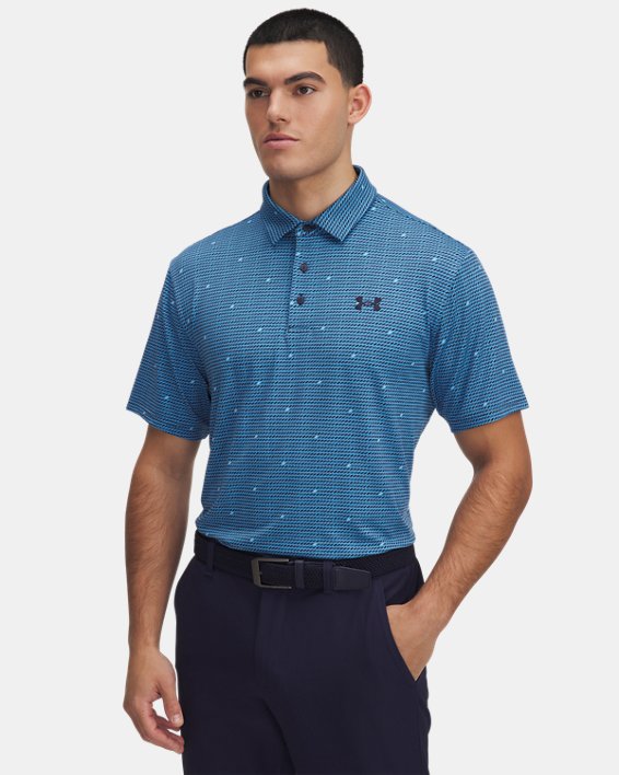 Under Armour Playoff 3.0 Printed Golf Polo Shirt - Ether Blue Under Armour Playoff 3.0 Printed Golf Polo Shirt - Ether Blue