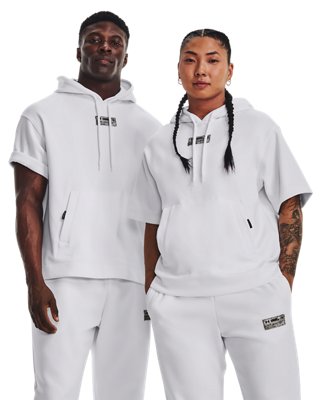 Unisex UA Summit Knit Short Sleeve Hoodie image number 0