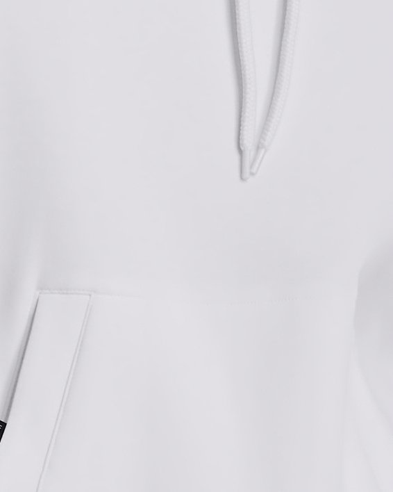 Unisex UA Summit Knit Short Sleeve Hoodie in White image number 3