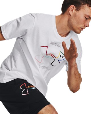 Playera de manga corta UA Pride para hombre, White, pdpMainDesktop image number 3