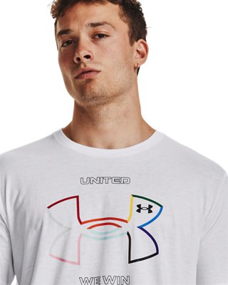Playera de manga corta UA Pride para hombre, White, pdpMainDesktop image number 4