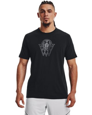 남성 UA 배스킷볼 로고 반팔